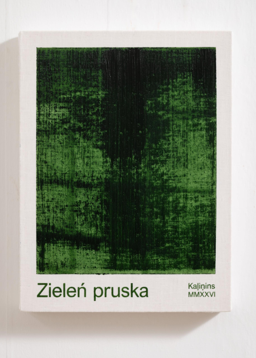 Prūsijas zaļais Nr. 4 | Prussian Green No. 4, 2026. Lins, eļļa | Oil on linen canvas, 32 × 24 × 3 cm.