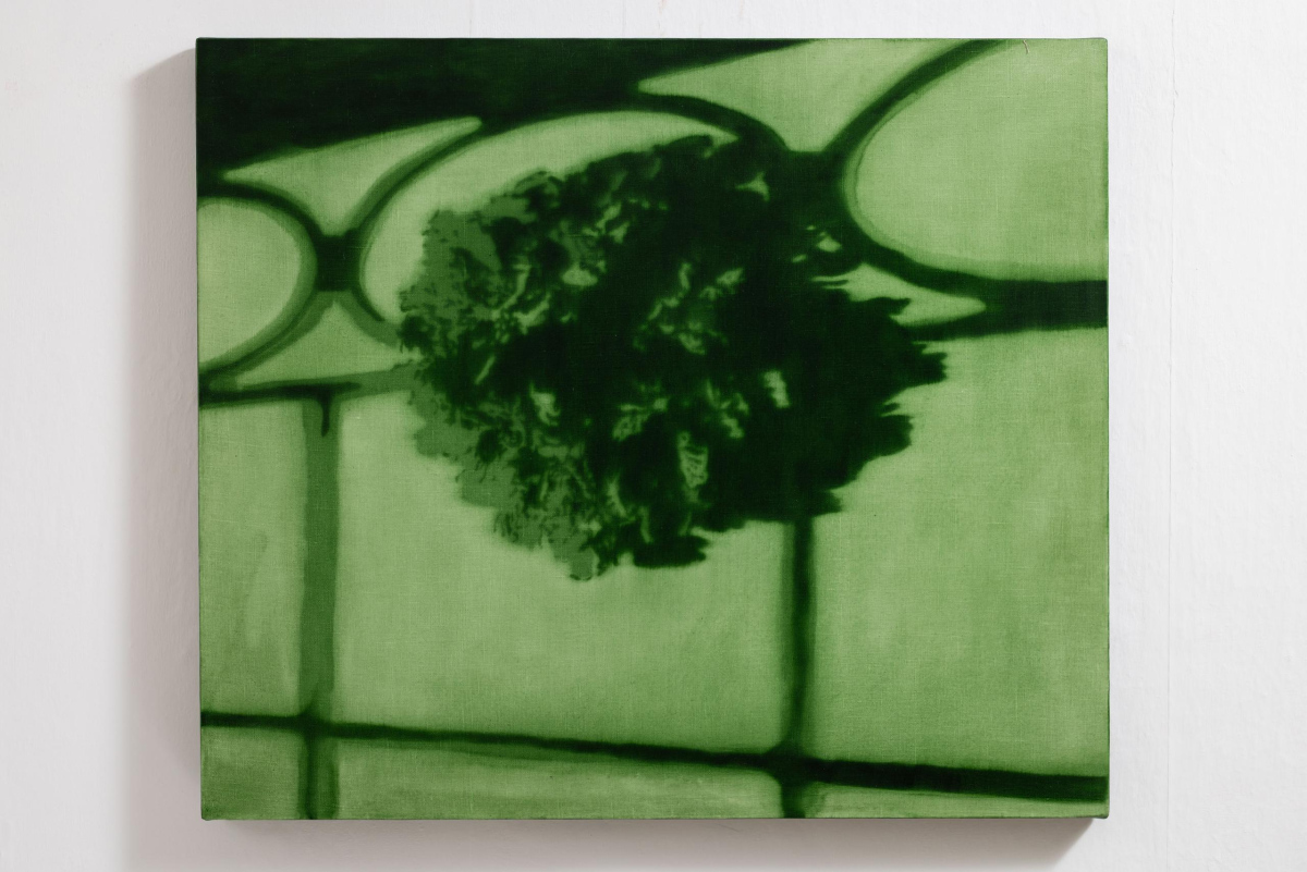 Prūsijas zaļais Nr. 6 | Prussian Green No. 6,&nbsp;2026. Lins, eļļa | Oil on linen canvas, 60 × 69,5 × 3 cm