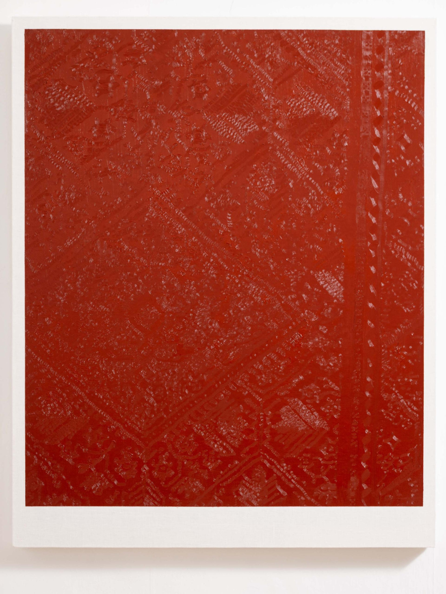 Persijas sarkanais Nr. 4 | Persian Red No. 4, 2026. Lins, eļļa | Oil on linen canvas, 100 × 80 × 3 cm.