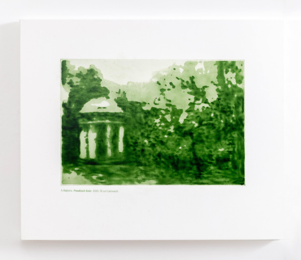 Prūsijas zaļais. 5. lapa | Prussian Green. Plate 5, 2025. Oil on canvas, 55 x 66 cm.