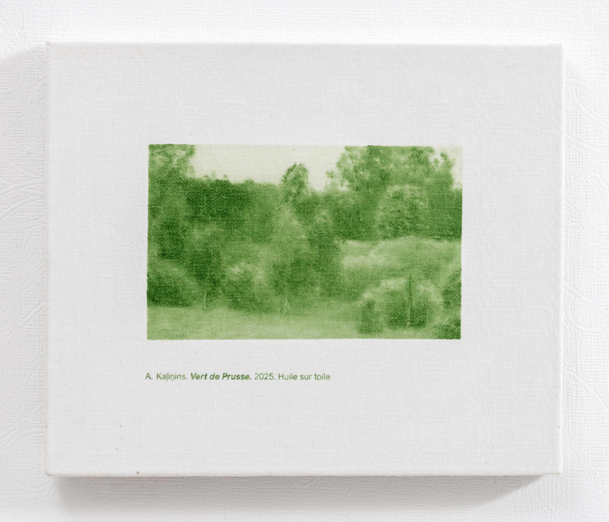 Prūsijas zaļais. 2. lapa | Prussian Green. Plate 2, 2025. Oil on canvas, 25 x 30 cm.