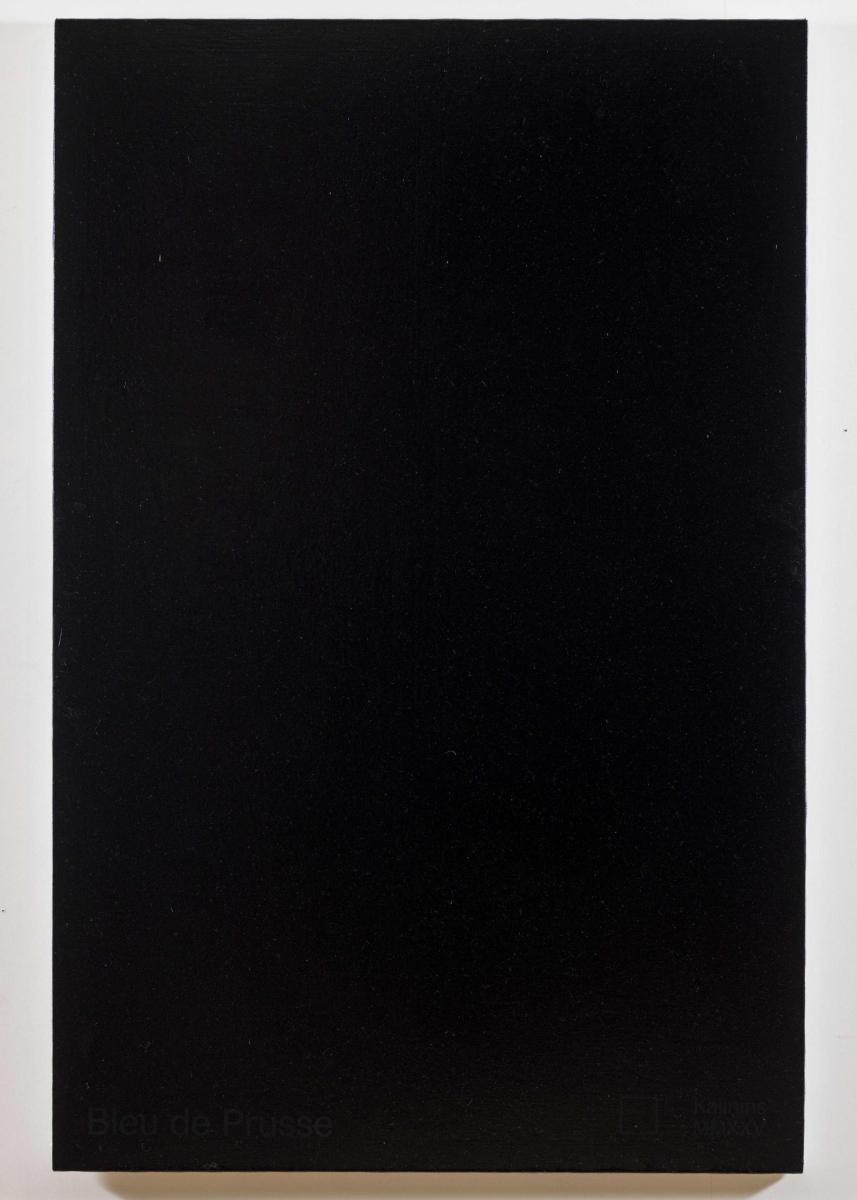 Prūsijas zilais Nr. 2 | Prussian Blue No. 2, 2025. Oil on linen, 164 × 107 cm.