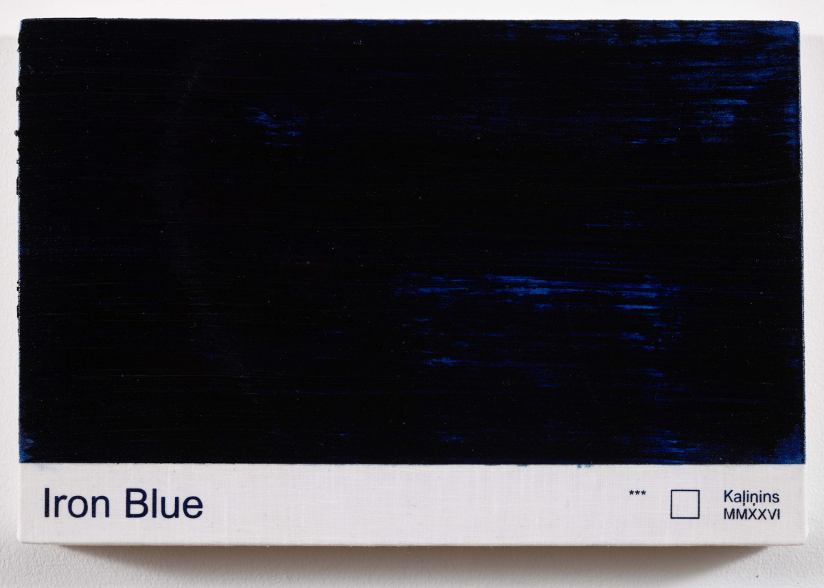 Prūsijas zilais Nr. 4 | Prussian Blue No. 4, 2026. Lins, eļļa | Oil on linen, 20 × 30 × 3 cm.