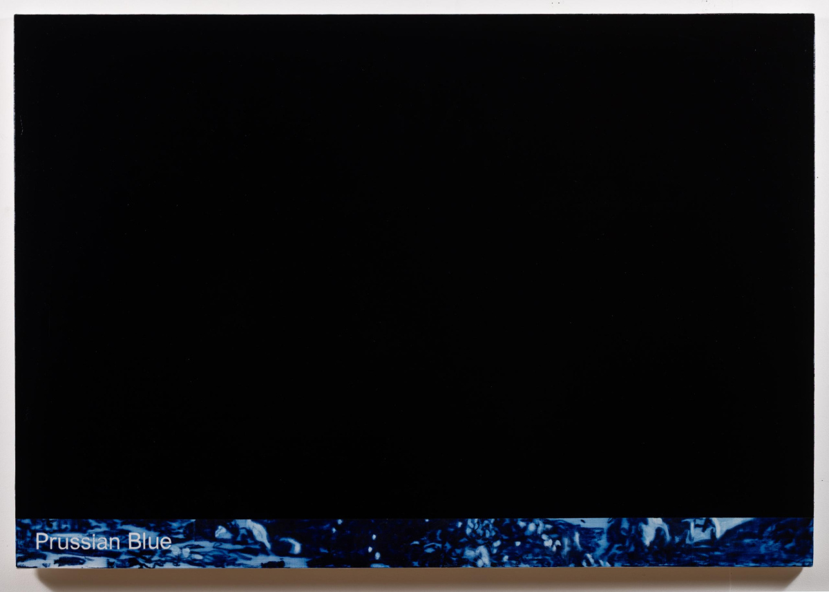 Prūsijas zilais Nr. 10 | Prussian Blue No. 10, 2026. Lins, eļļa | Oil on linen, 90 × 130 × 3 cm.
