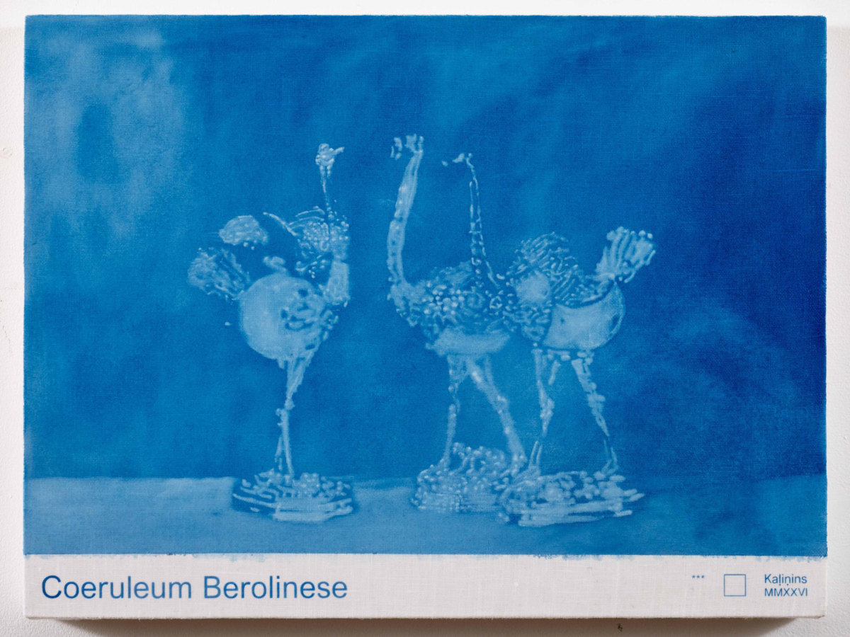Prūsijas zilais Nr. 13 | Prussian Blue No. 13, 2026. Lins, eļļa | Oil on linen, 30 × 40 × 3 cm.