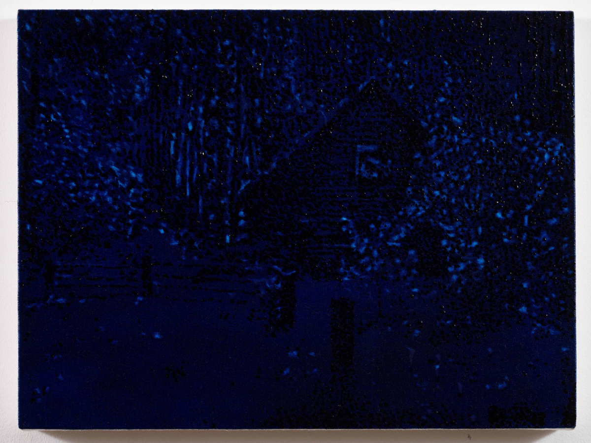 Prūsijas zilais Nr. 17 | Prussian Blue No. 17, 2026. Lins, eļļa | Oil on linen,&nbsp;30 × 40 × 3 cm.